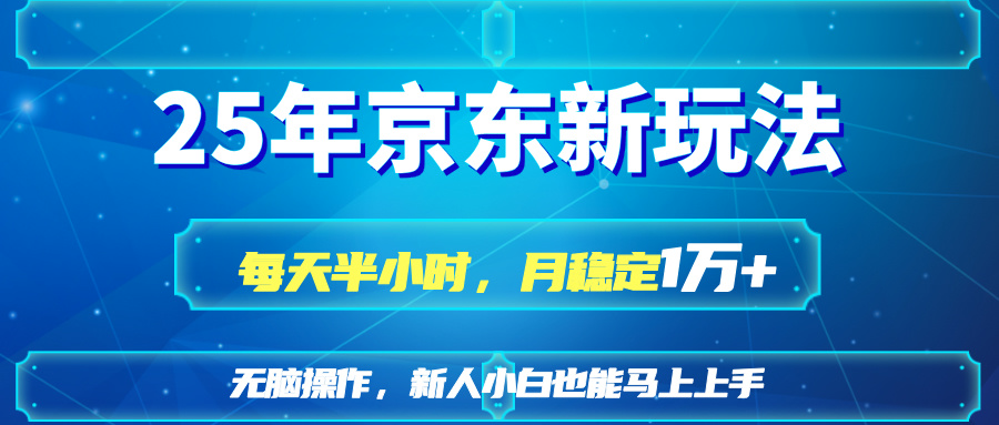 （14309期）25京东新玩法，每天半小时，月稳定1W+-亮剑学堂