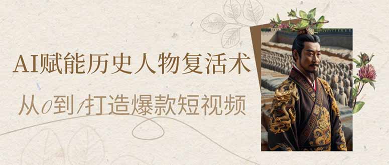 （14311期）AI赋能历史人物复活术：从0到1打造爆款短视频-亮剑学堂